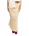 Things Between Flower Fields Maxi Skirt In Beige In Yellow