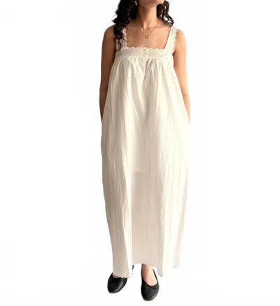 Things Between Lennon Eyelet Tunic Maxi Dress In White