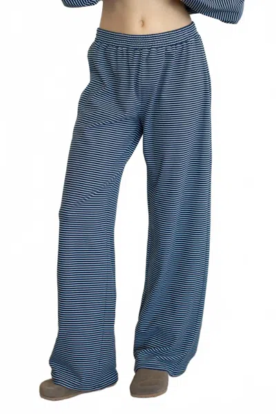 Things Between Levi Striped Pants In Navy In Blue