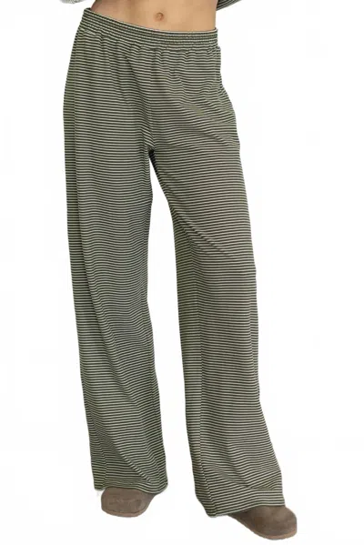 Things Between Levi Striped Pants In Olive Green