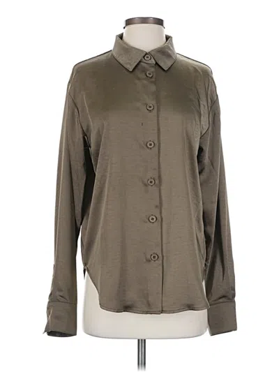 Pre-owned Things Between Long Sleeve Blouse In Gray