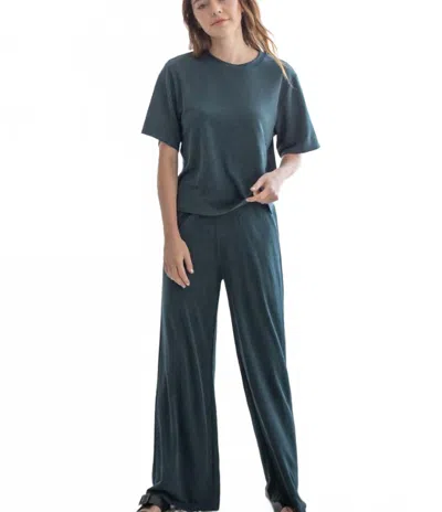 Things Between Modal Oversized Tee And Relaxed Fit Pants Lounge Set In Dark Forest In Multi