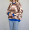 Things Between Porter Top Sweatshirt In Brown In Brown