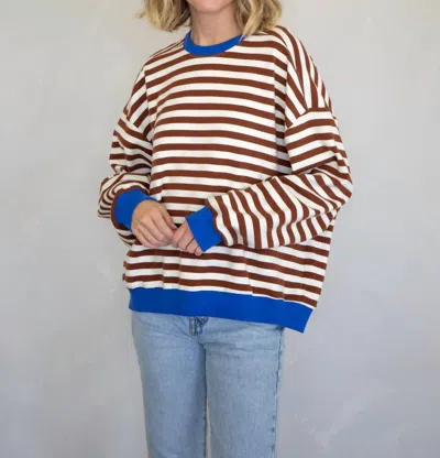 Things Between Porter Top Sweatshirt In Brown
