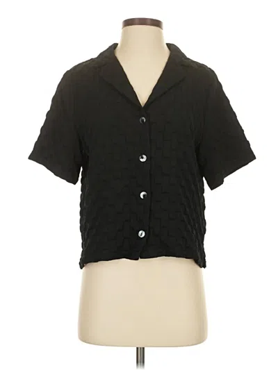 Pre-owned Things Between Short Sleeve Blouse In Black