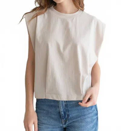 Things Between Tate Muscle Tee In Stone In White