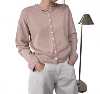 Things Between Toby Buttoned Cardigan Top In Beige In Neutral