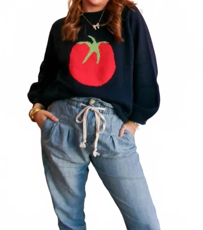 Things Between Tomato Sweater In Navy In Blue