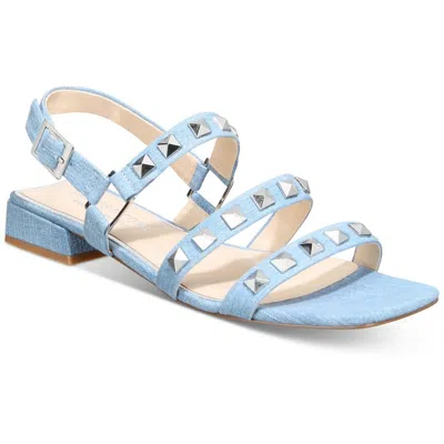 Things Ii Come Audrey Womens Studded Faux Leather Block Heel In Multi