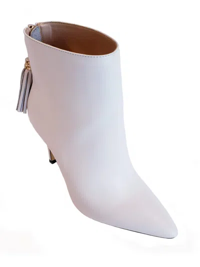 Things Ii Come Bailee Womens Leather Ankle Boots In White