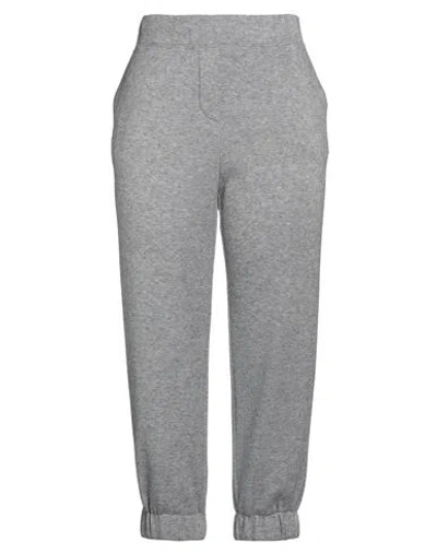 Think Be Woman Pants Light Grey Size 10 Viscose, Polyester, Polyamide In Grey