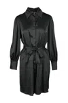 Think Black Polyester Dress In Black