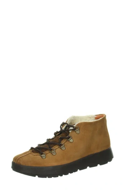 Think ! Comoda Lace-up Leather Bootie In Brown