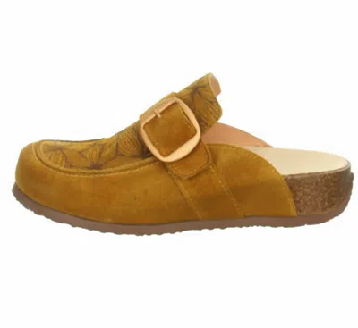 Think Mizzi Buckle Clog In Gold In Brown