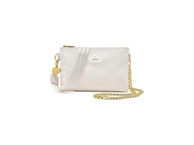 Think Royln Almost Famous Handbags Cream Python: One Size In Sand
