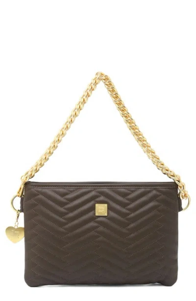 Think Royln Almost Famous Leather Crossbody Bag In Italian Espresso