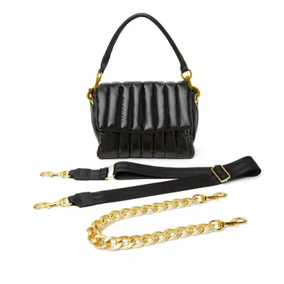 Think Royln Bar Bag In Pearl Black/gold In Multi