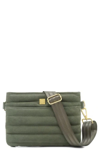 Think Royln Bum Bag 2.0 Leather Belt Bag In Olive Branch Suede