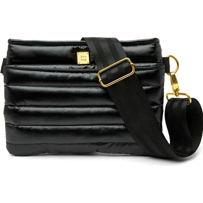 Think Royln Bum Bag 2.0 In Pearl Black/gold