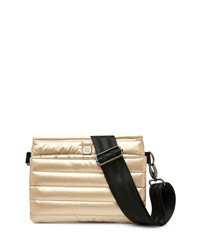 Think Royln Bum Bag 2.0 Small Quilted Nylon Crossbody Bag In Brown