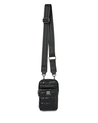 Think Royln Buzz Me Cell Phone Pouch Crossbody Bag In Pearl Black