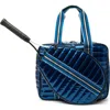 Think Royln Champion Tennis Bag In Glossy Navy Patent