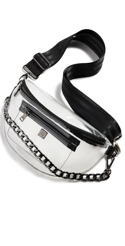 Think Royln Clear Stadium Bag Clear Plastic Black/black Web