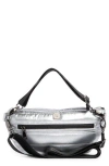 Think Royln Double Down Crossbody Bag In Silver