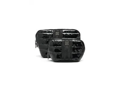 Think Royln Double Stash Luggage Black Patent: One Size