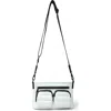 Think Royln Double Trouble Crossbody Bag In White Patent
