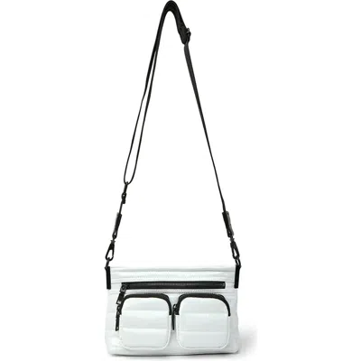 Think Royln Double Trouble Crossbody Bag In White Patent