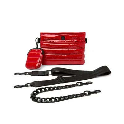 Think Royln Downtown Crossbody In Lipstick Patent In Red