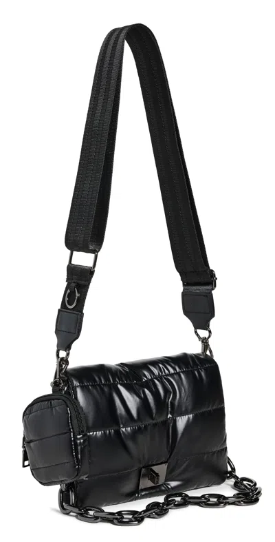 Think Royln Downtown Crosswalk Crossbody Bag Pearl Black/black/black Web