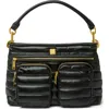 Think Royln Downtown Diva Crossbody Bag In Pearl Black