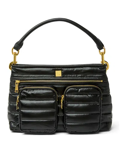Think Royln Downtown Diva Quilted Shoulder Bag In Black