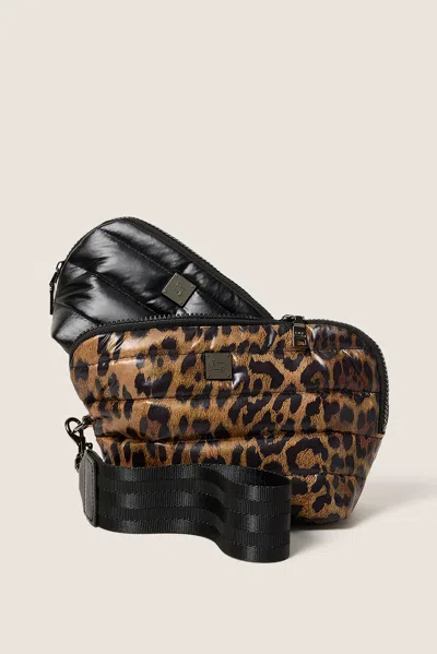 Think Royln Duo Stash Pouches In Leopard/pearlblack