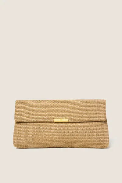 Think Royln Embrace Clutch In Sandduneraffia