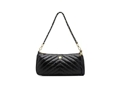 Think Royln Enchanted Women's Handbags Black Crinkle, Leather
