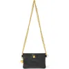 Think Royln Fame Croc Embossed Leather Crossbody Bag In Black