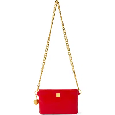 Think Royln Fame Croc Embossed Leather Crossbody Bag In Yellow