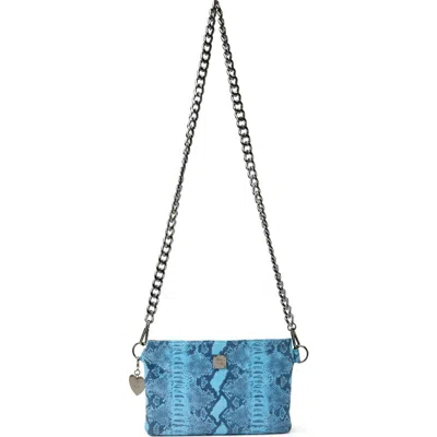 Think Royln Fame Croc Embossed Leather Crossbody Bag