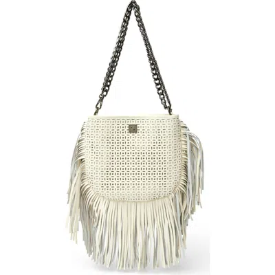Think Royln Free Spirit Fringe Saddle Bag In Green