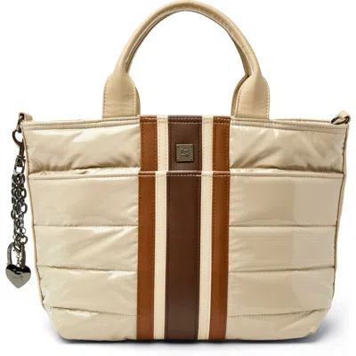 Think Royln Getaway Quilted Puffer Tote In Brown
