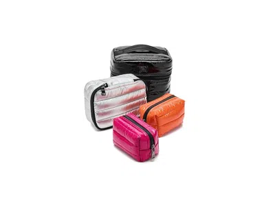 Think Royln Glamour Girl Kit Cosmetic Case Black Patent/sil/org/fuch: One Size In Multi