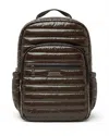 Think Royln Headliner Medium Quilted Backpack In Brown