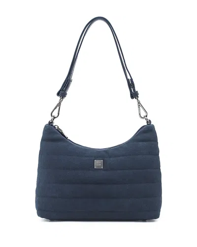 Think Royln Heartbreaker Medium Quilted Suede Shoulder Bag In Blue