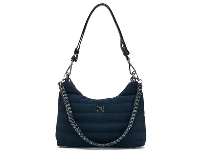 Think Royln Heartbreaker Women's Handbags Indigo Suede, Leather