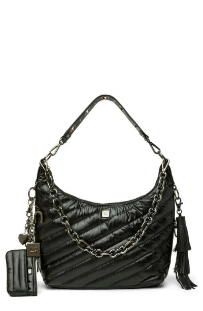 Think Royln Hold Me Close Clutch In Pearl Black