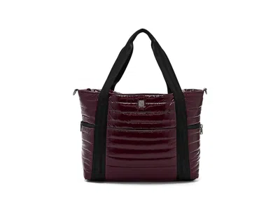 Think Royln Jetset Wingman Cross Body Handbags Glossy Deep Burgundy, Polyester