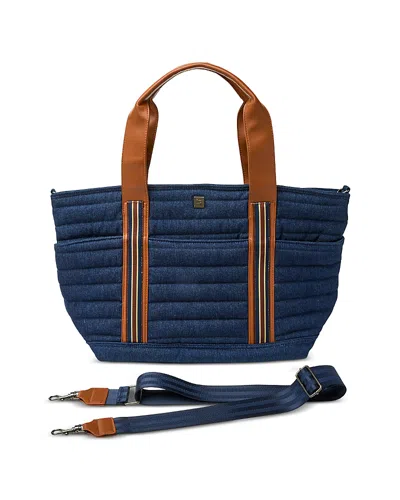 Think Royln Journey Maxi Denim Tote In Blue